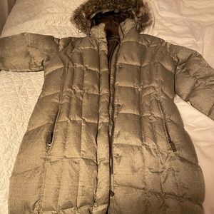 Tan Eddie Bauer down jacket
